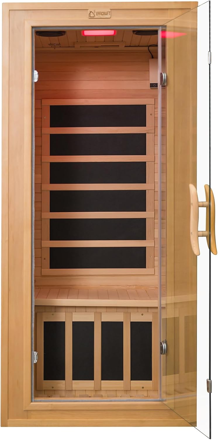 Efficraft 1 Person Infrared Sauna: Spa at Home!