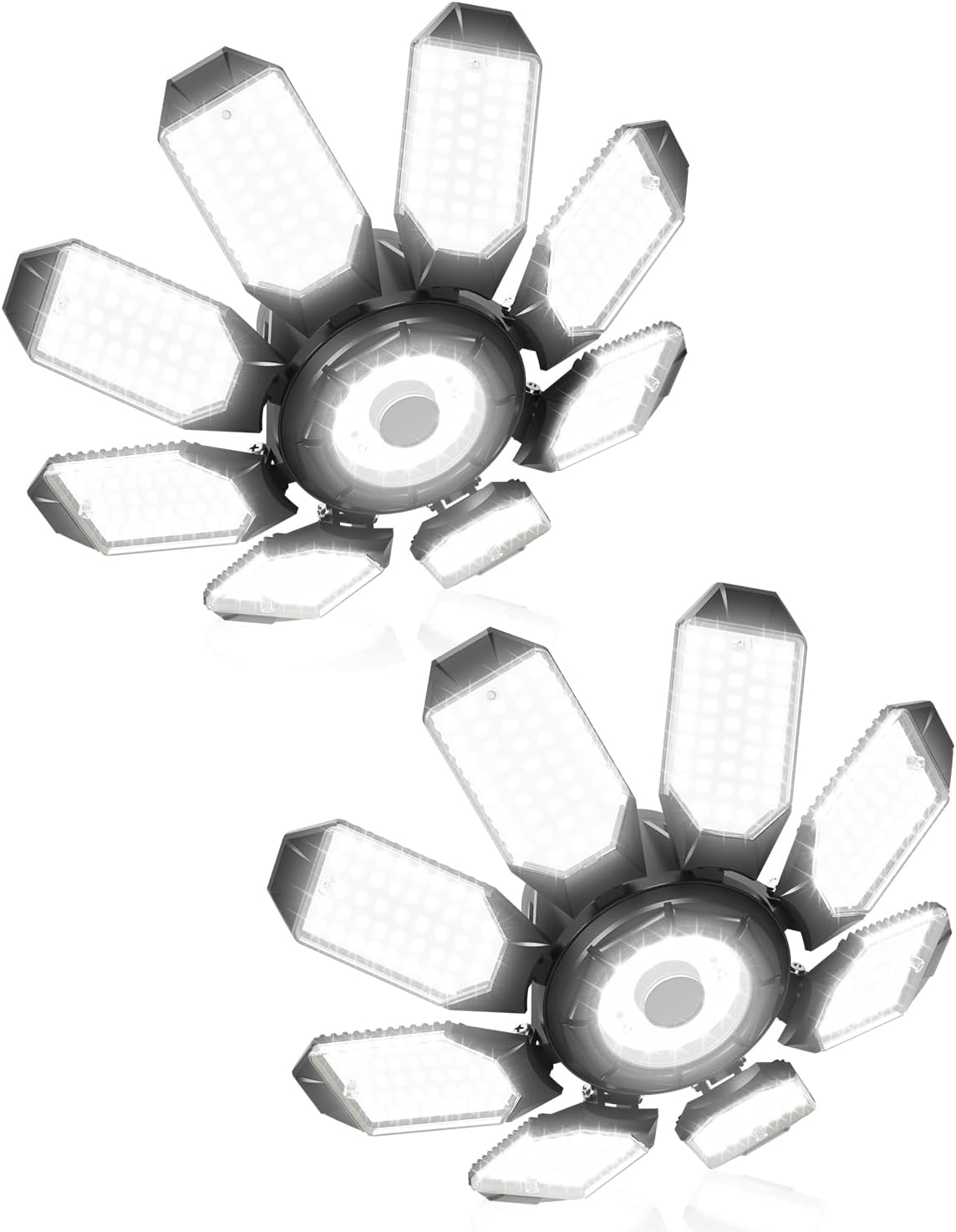 Adiding LED Garage Ceiling Lights 2 Pack for Super Bright Illumination