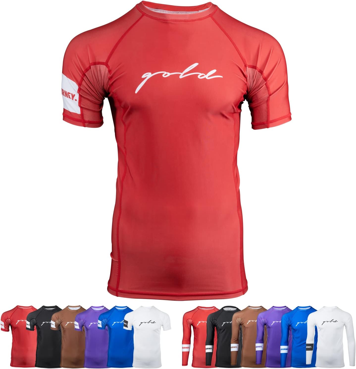 Gold BJJ Foundation Rash Guard for No-Gi and Gi Jiu Jitsu