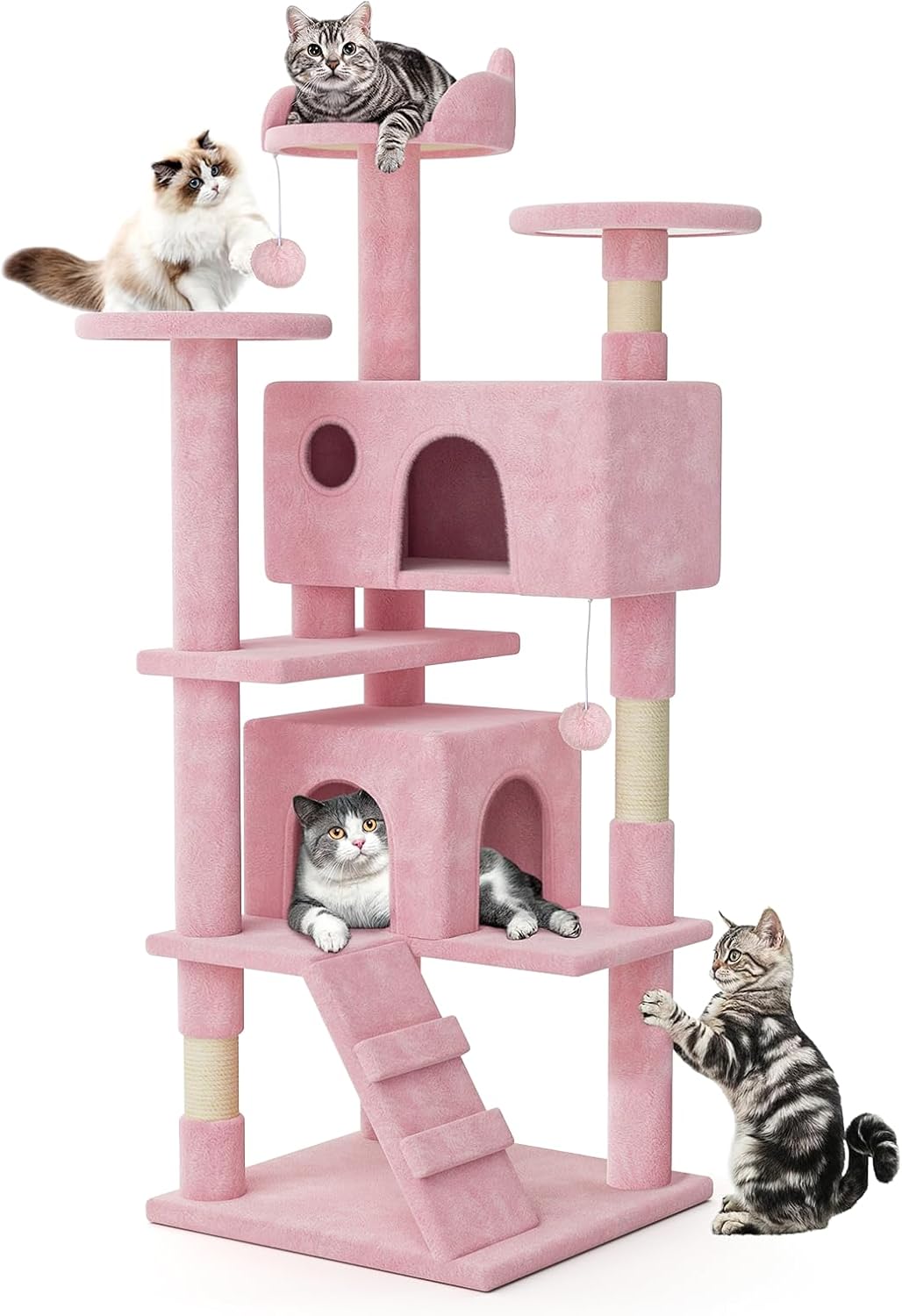 MoNiBloom 54in Cat Tree Tower for Indoor Cats and Fun
