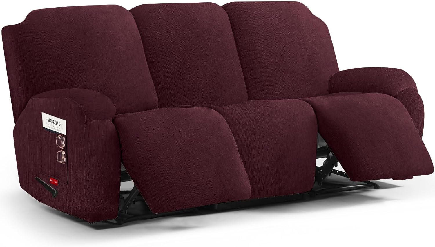 Stretch Recliner Sofa Cover - Plush Fabric Protector for Comfort
