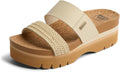 REEF Women's Cushion Vista Higher Slide - Cushioned 2.5in Platform are