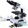 AmScope 40x-2000x Advanced Binocular Microscope - Versatile Lab Optics