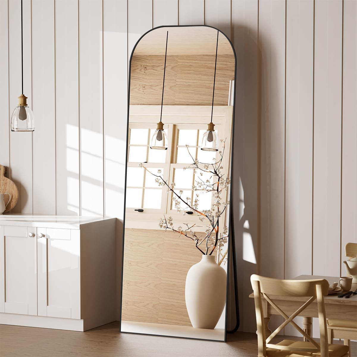 Koonmi Full Length Mirror 56x21 with Stand for Stylish Spaces