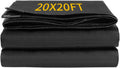 20X20FT Reinforced PE Pond Liner 28Mil Thickness - Flexible Outdoor