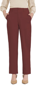 Dress Pants Women Work Tummy Control High Waisted Straight Leg - 9