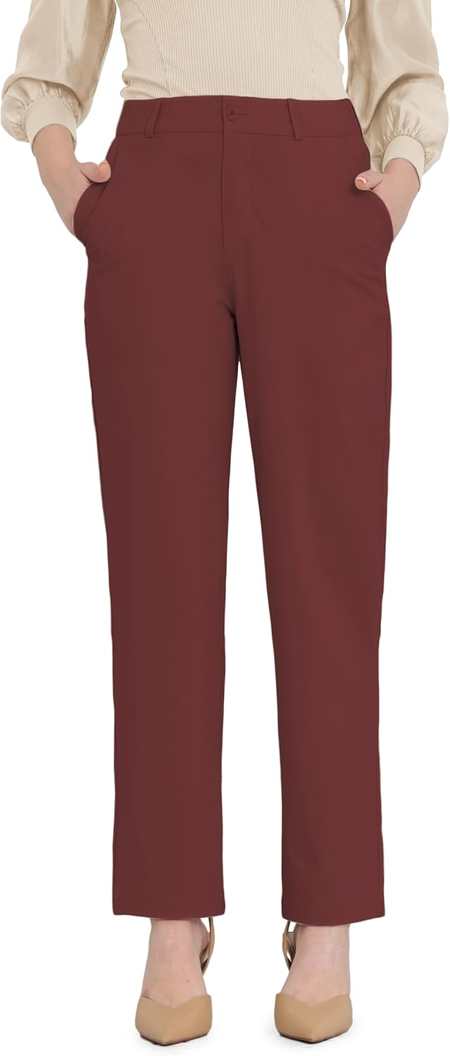 Bamans Dress Pants for Women - Tummy Control Office Trousers