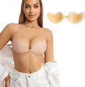 Rosefly Push Up Strapless Bra for Women - Dramatic Lift & Deep V