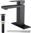 Matte Black Bathroom Faucet with Waterfall Spout for Modern Sinks
