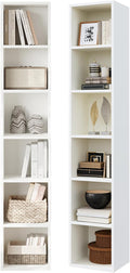 71.2 in Tall Narrow Bookshelf, 6 Tier Open Display Shelves - Slim