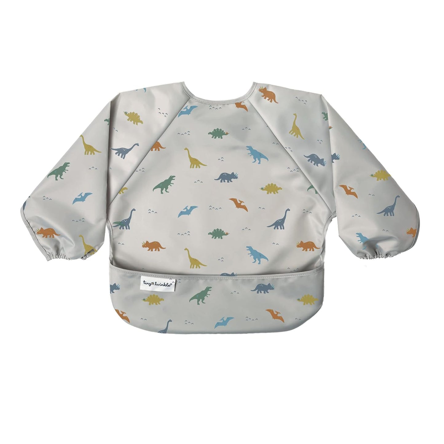 Tiny Twinkle Dinosaur Baby Bib: Mess-Proof, Waterproof, Long Sleeve