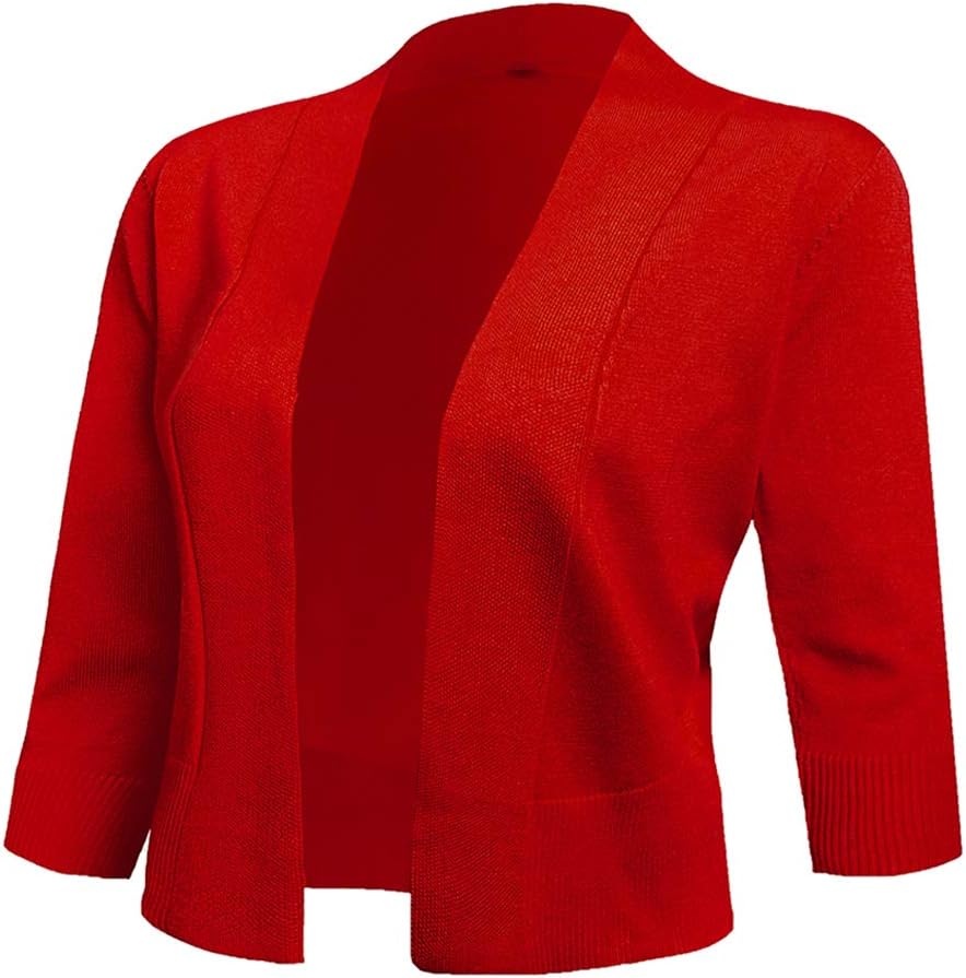 AAMILIFE Women's 3/4 Sleeve Cropped Cardigans for Every Occasion