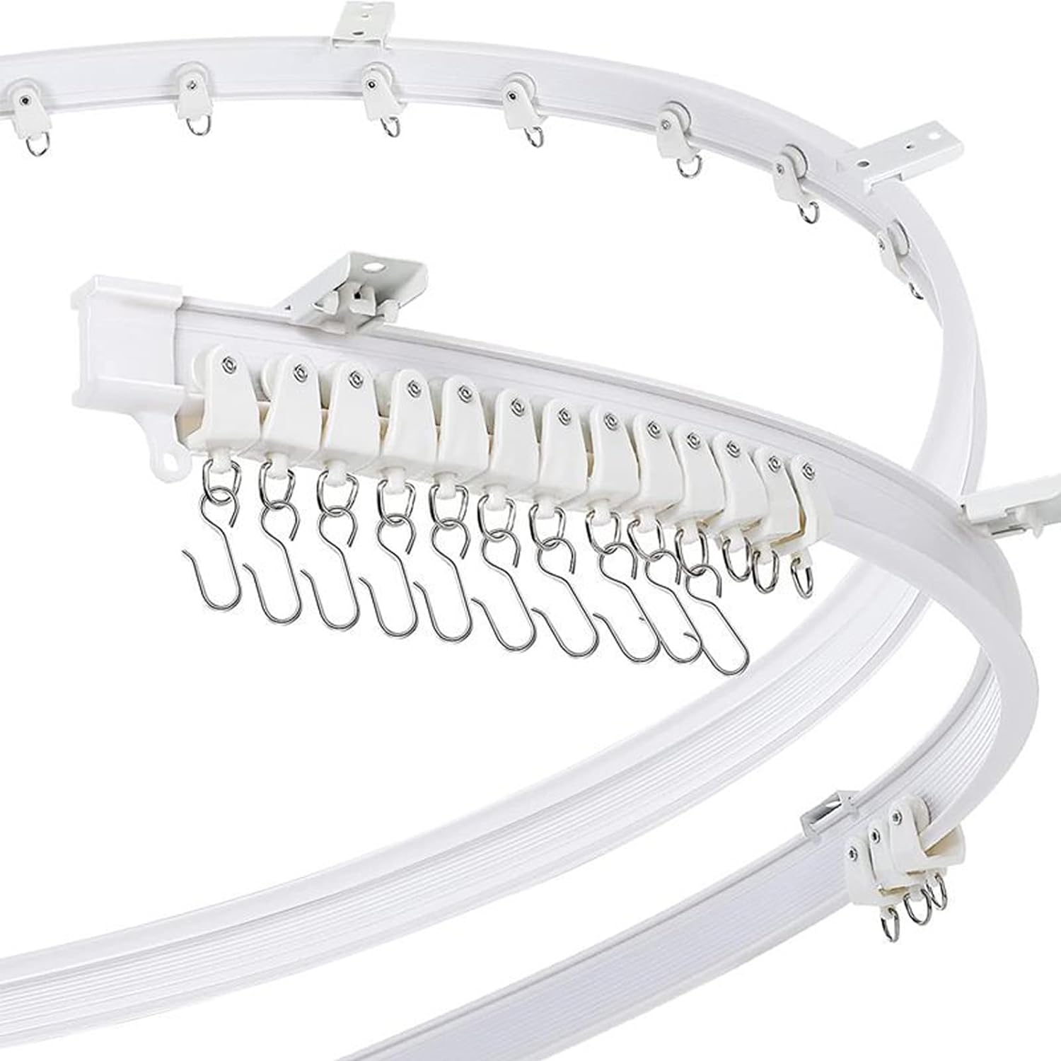Flexible 13.1FT Ceiling Mount Curtain Track - Easy Install