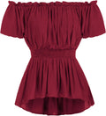 Scarlet Darkness Renaissance Shirt Women Peasant Blouse - Versatile be