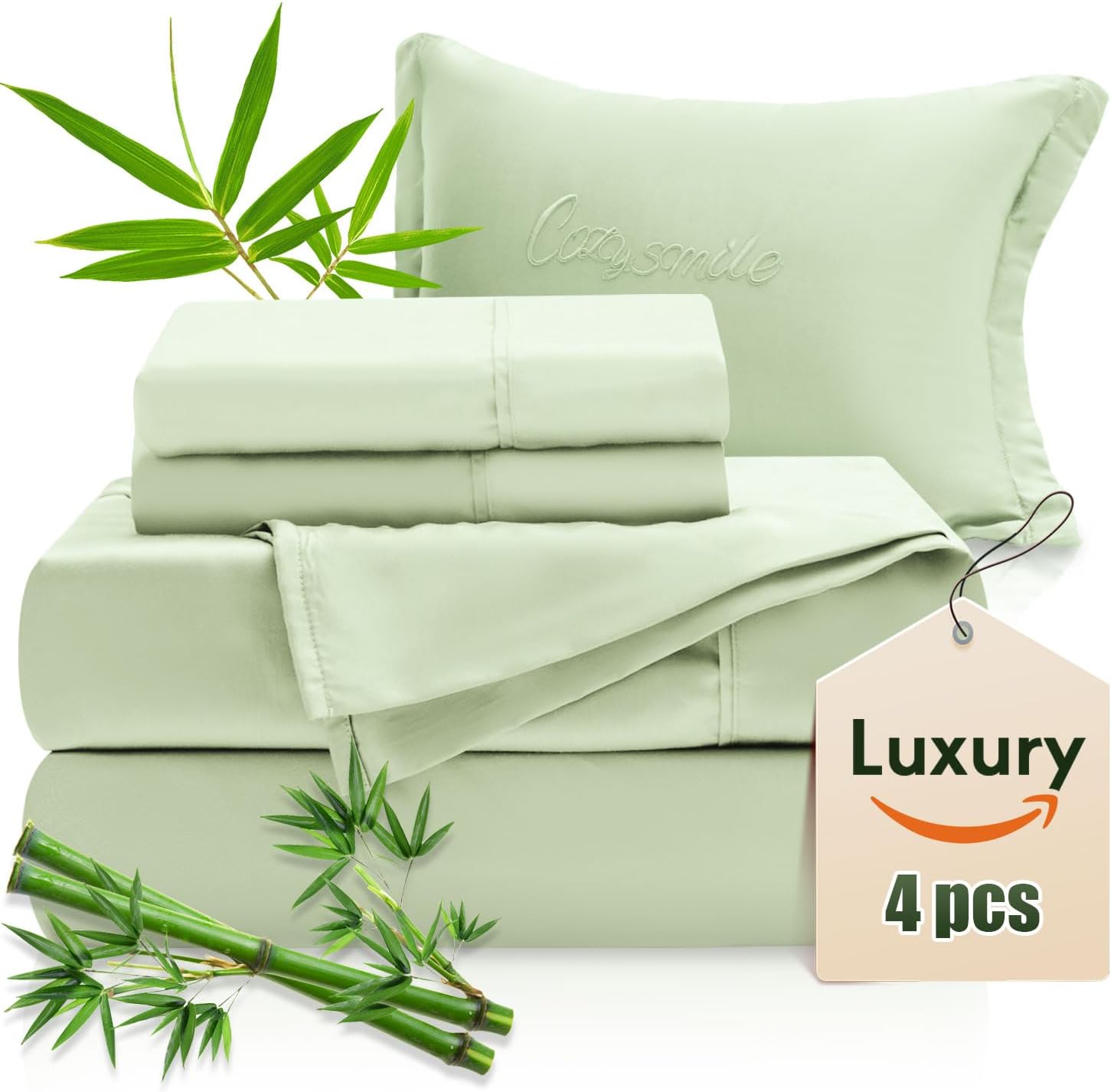 Luxury Sheets 100% Viscose Derived from Bamboo for Comfort