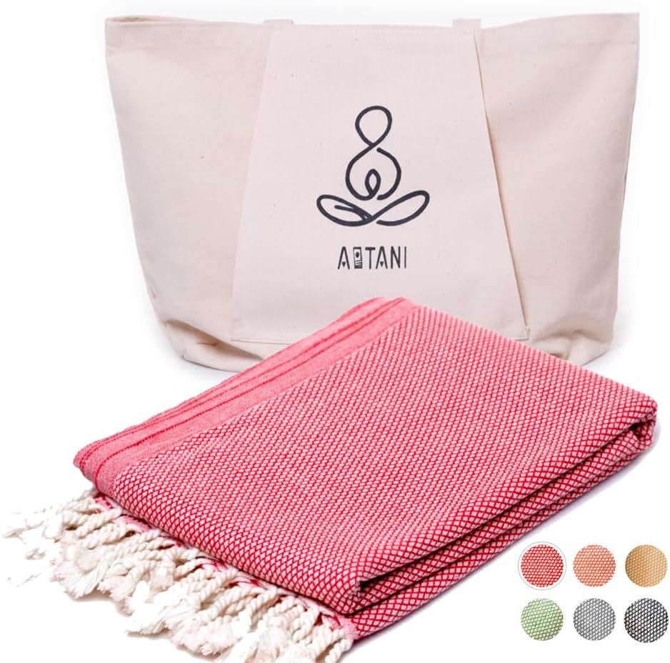ATANI Turkish Beach Towel: Quick-Dry & Oversized for Ultimate Comfort