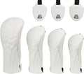 Golf Club Head Covers 4pcs or 1pc - Durable PU Leather Protection