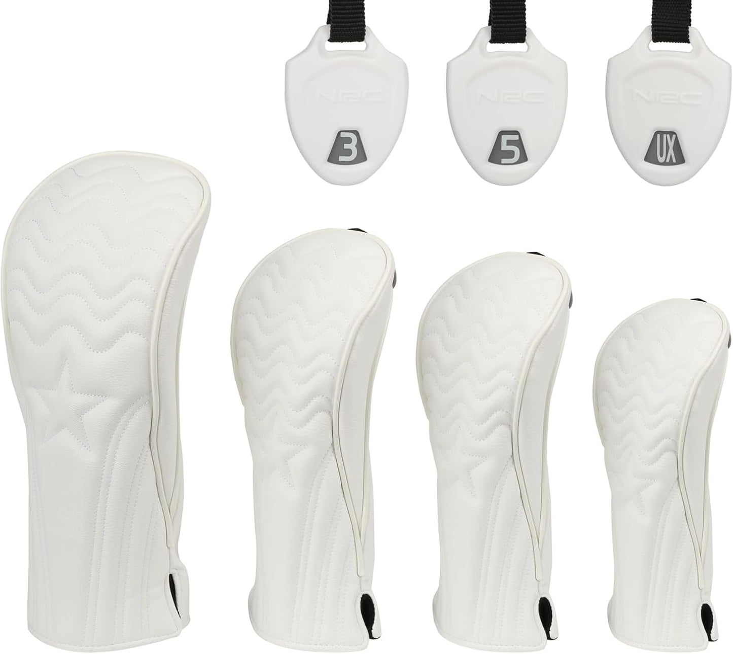 Premium Golf Club Head Covers for Woods, Driver, Fairway, Hybrid
