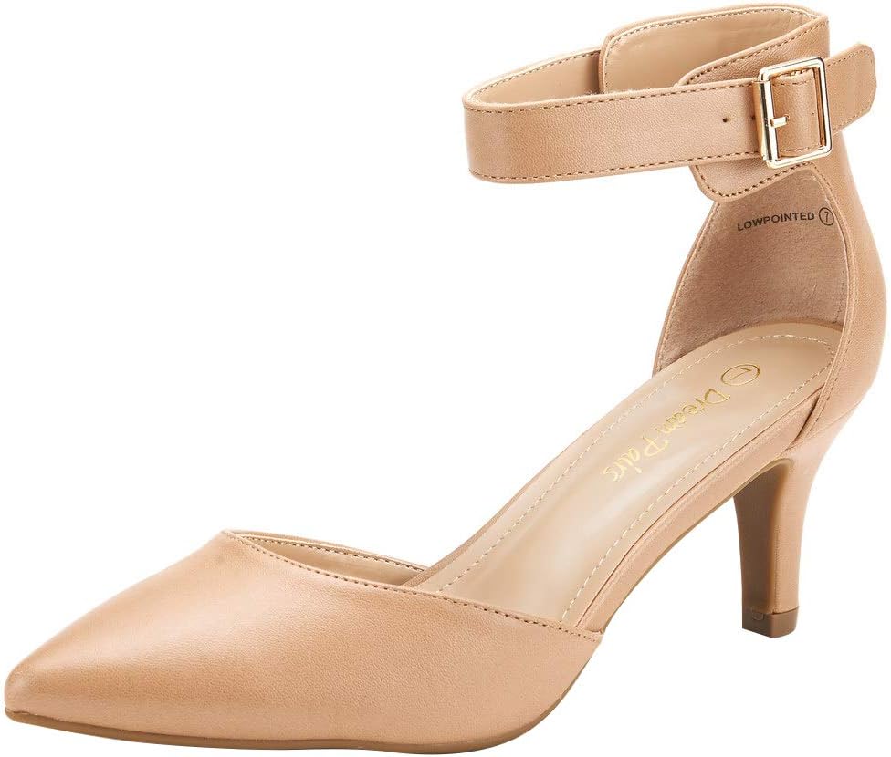 DREAM PAIRS Kitten Heel Low Heel Pumps for Women Dress Shoes
