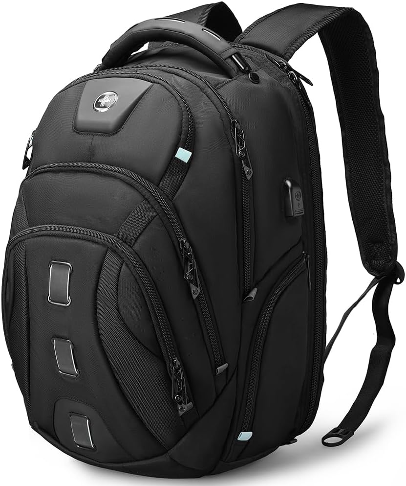 Swissdigital Design Men's Travel Laptop Backpack with USB Charging