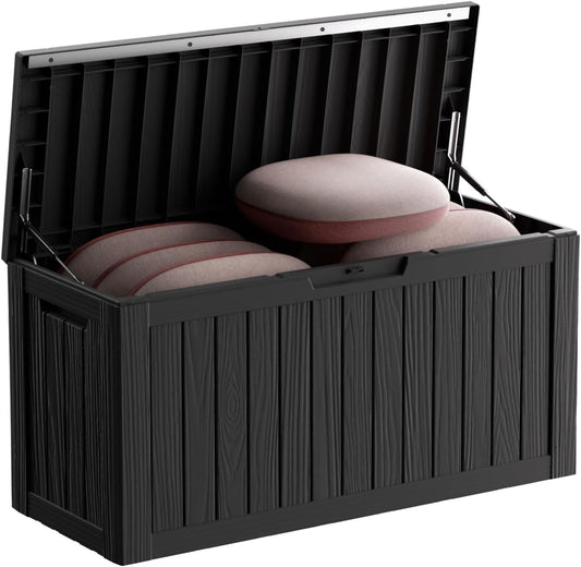 80 Gallon Waterproof Resin Deck Box for Outdoor Storage Needs