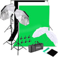 Background Support System Green Screen Kit with 1350W 5500K Umbrella