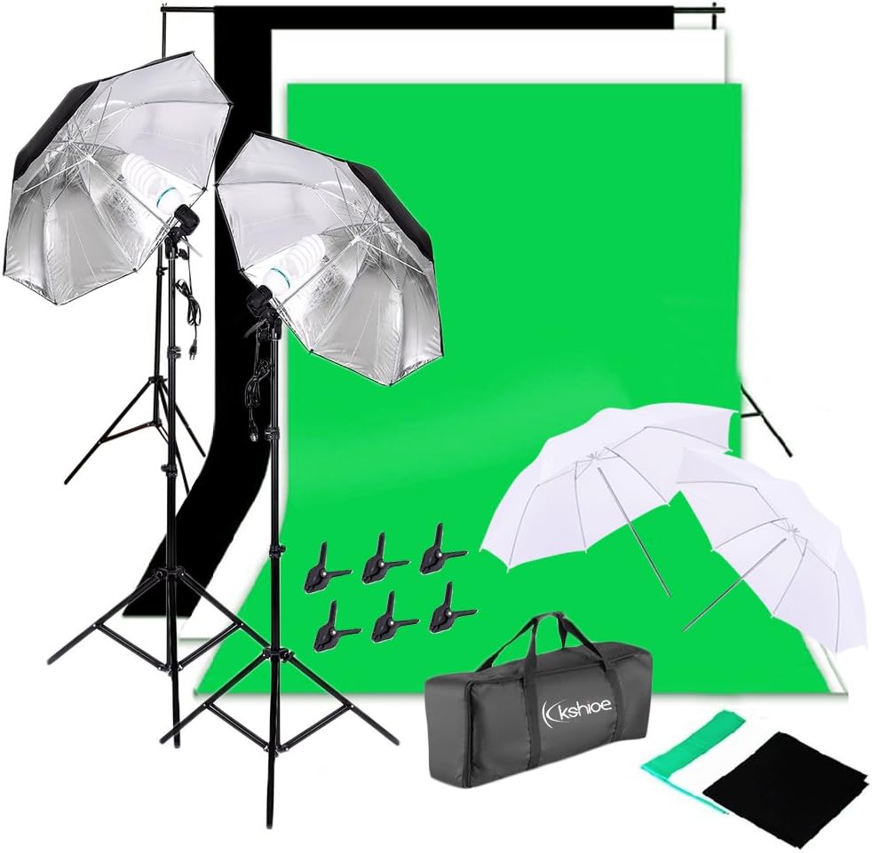 Background Support System and Lighting Kit for Photography