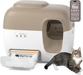 Self-Cleaning Automatic Cat Litter Box with TiO2 Odor Control
