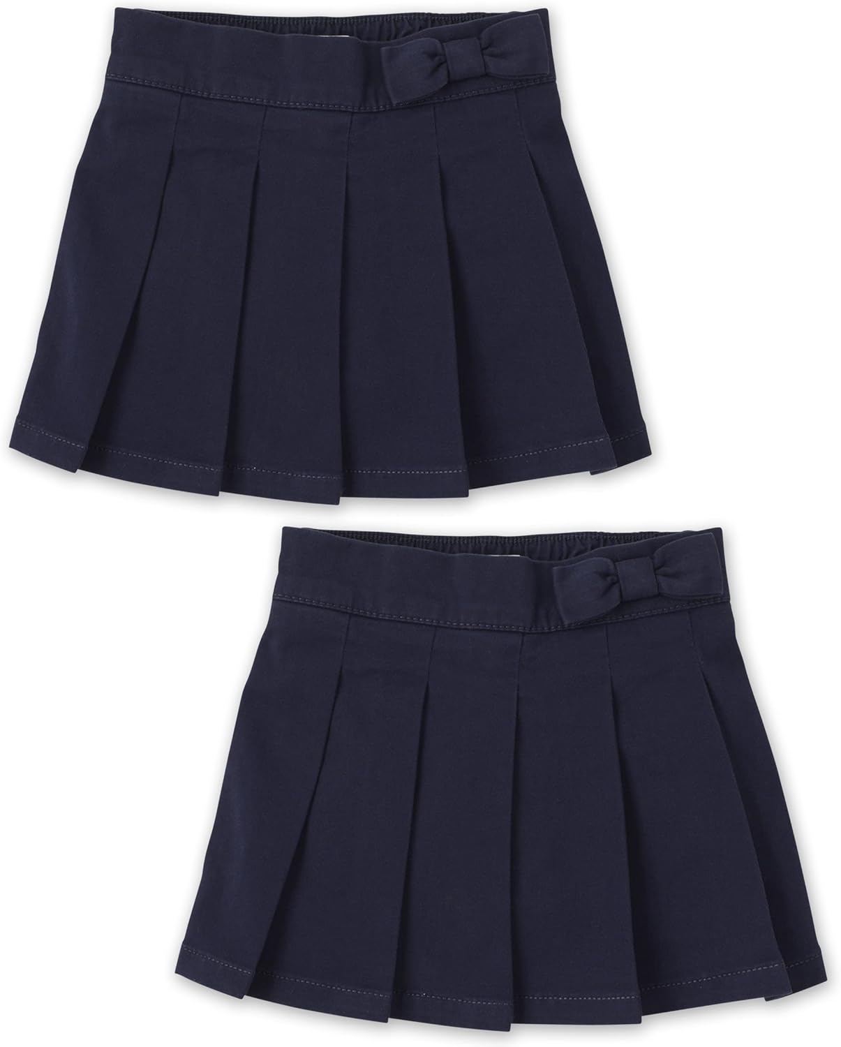 Baby Girls' Uniform Bow Pleated Skort 2 Pack for Stylish Comfort