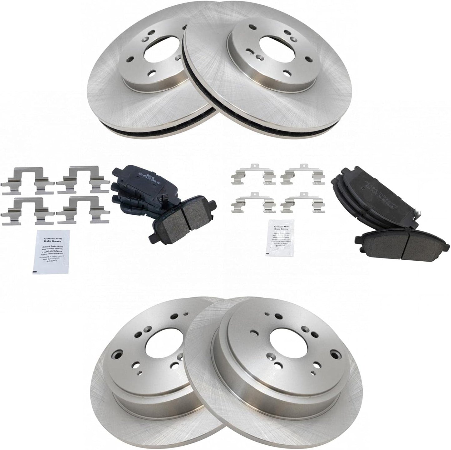 TRQ Brake Pad & Rotor Kit for 2003-2006 Acura MDX - Quality Parts