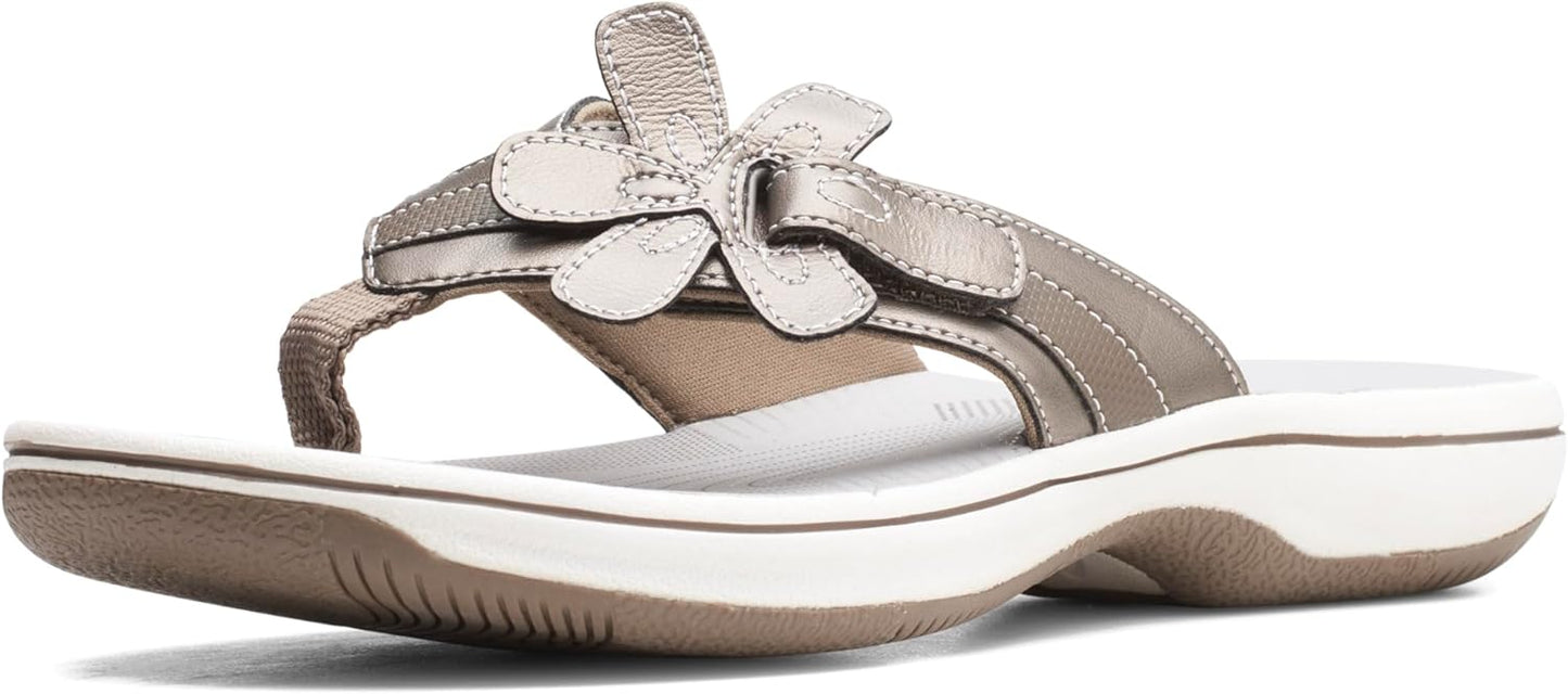 Clarks Women's Brinkleyflorah Sneaker: Ultra-Light Summer Comfort