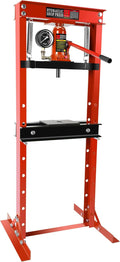 12 Ton Hydraulic Shop Press H-Frame - Floor Adjustable for Garage