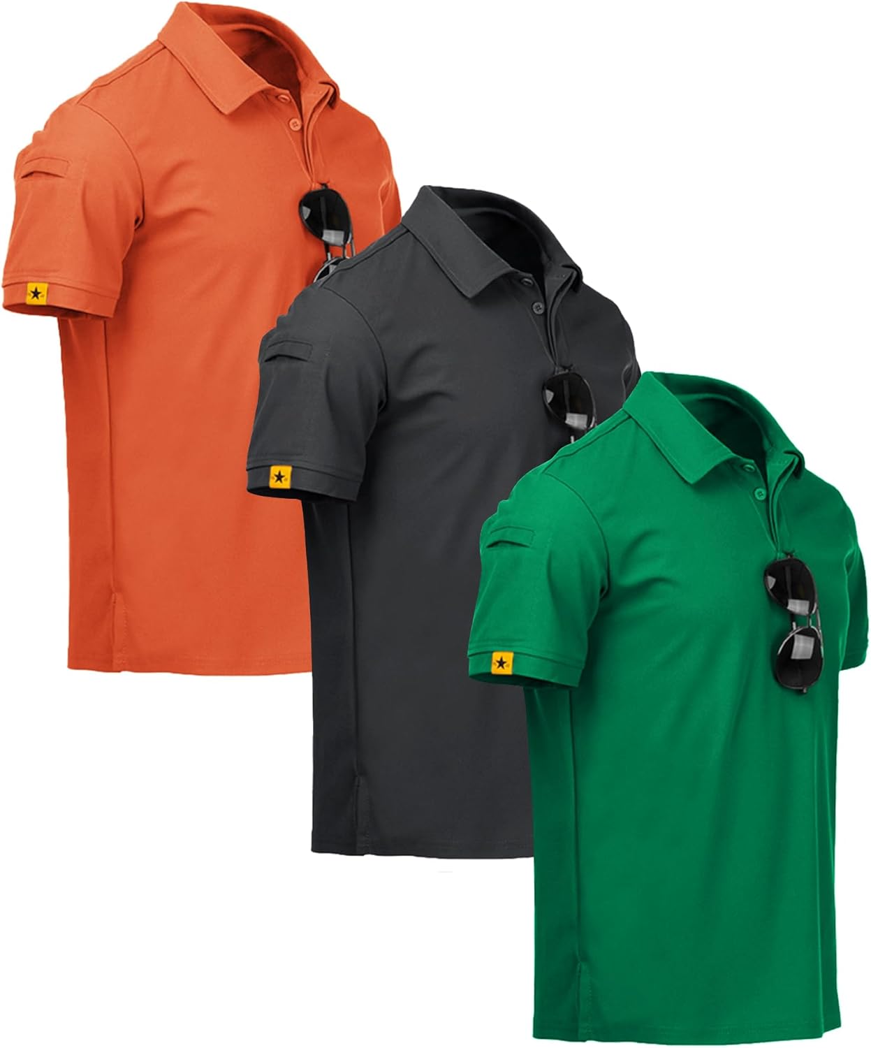 ZITY 3 Pack Mens Polo Shirt for Sports and Casual Wear