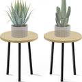 Plant Stand Indoor 2 Pack Corner Wood 14 in - Mid Century Modern