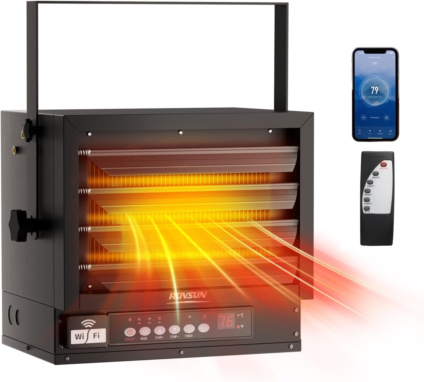 ROVSUN 5000W Electric Garage Heater with Remote & APP Control