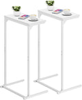 TUTOTAK C Shaped End Table Set of 2 - Tall Couch Side Tables