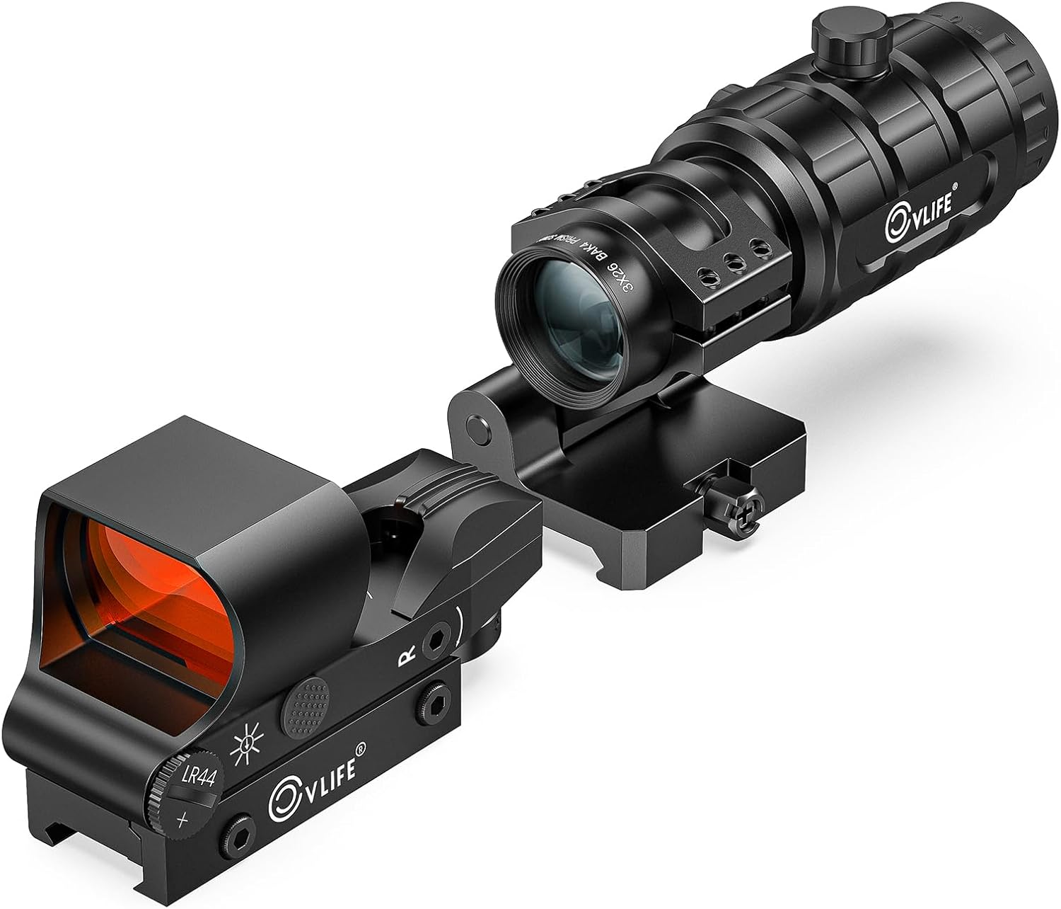 CVLIFE EagleFeather Red Green Dot Magnifier Combo for Precision