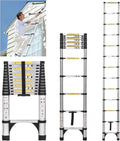 Telescoping Ladder 12.5 FT Extension Ladder - Portable, Safe Reach