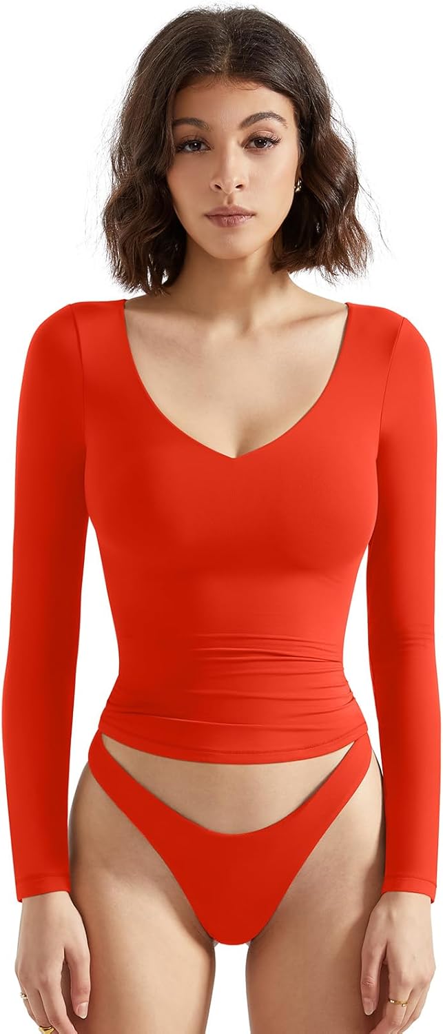 SUUKSESS Women Double Lined Casual V Neck Crop Tank Tops Review