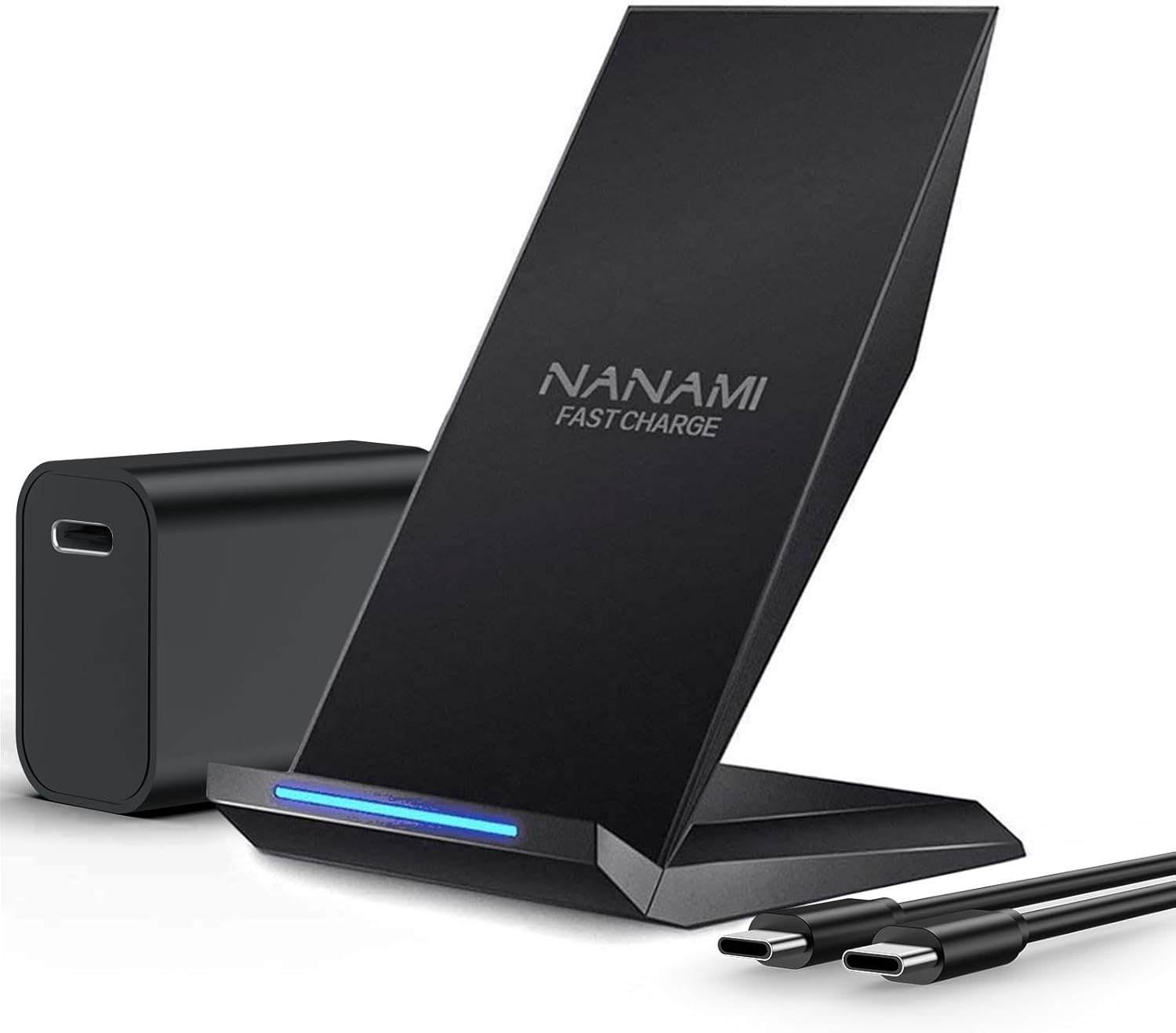 Wireless Fast Charger with USB - Qi Certified for iPhone & Samsung