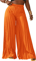 Wide Leg Palazzo Pleated Pants High Waisted Flowy Trousers - Dressy