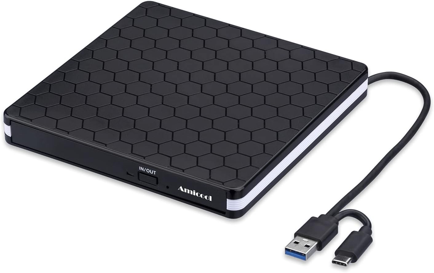 Amicool USB-C External DVD Drive: Burn CDs/DVDs with Ease!