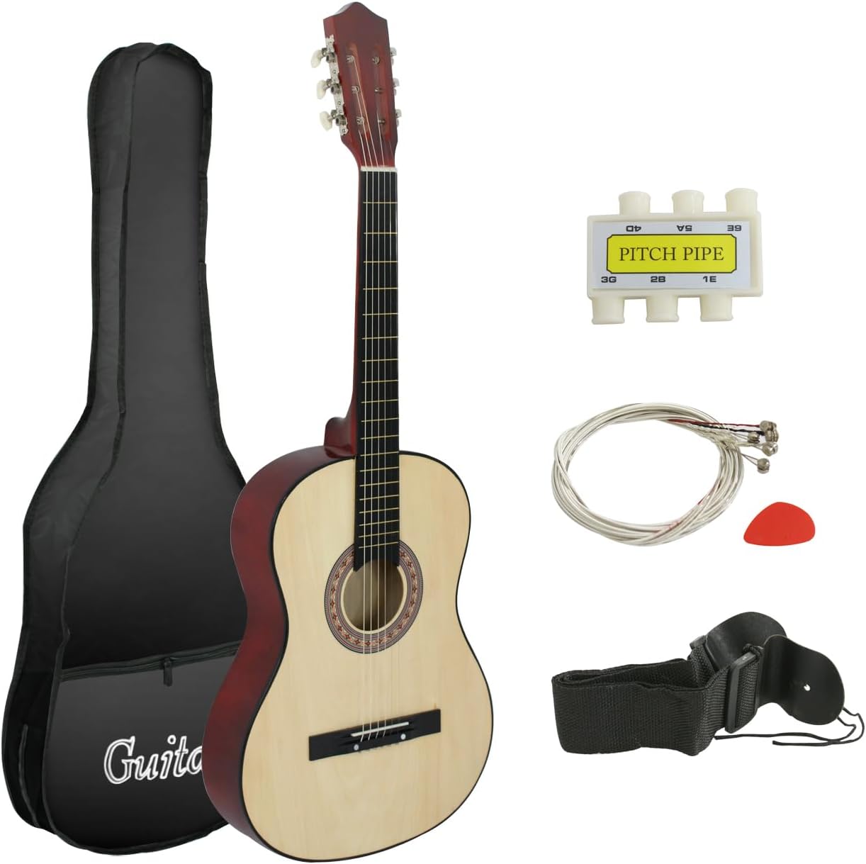 Smartxchoices 38 Inch Kids Acoustic Guitar Bundle for Beginners