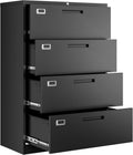 Letaya File Cabinets 4 Drawer Lateral Filing Cabinet - Secure Storage