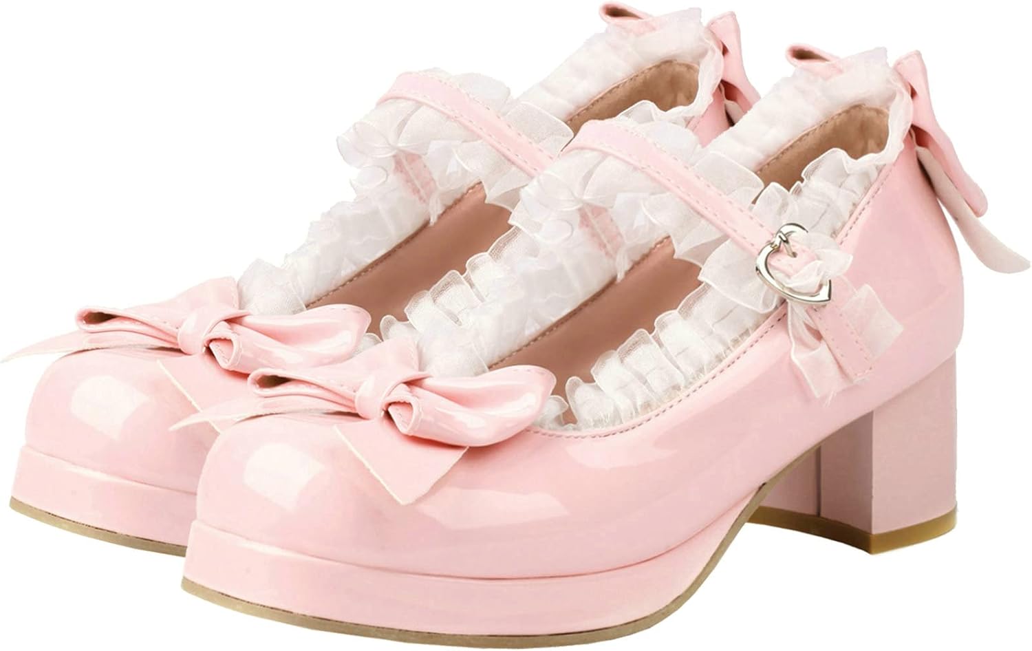 LUXMAX Kawaii Mid Block Heel Mary Jane Pumps for Every Occasion