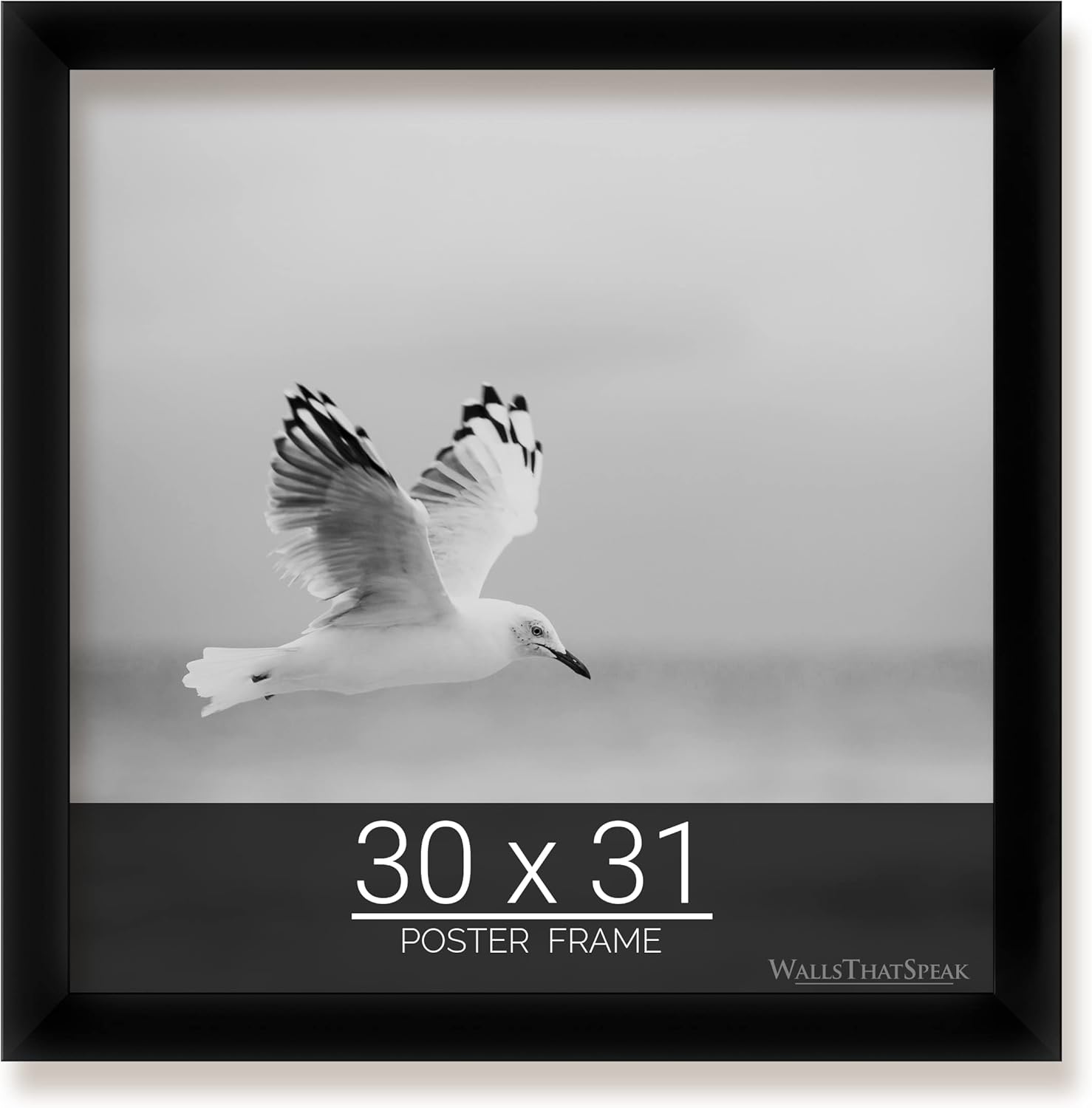 30x31 Black Picture Frame for Puzzles, Posters, and Photos