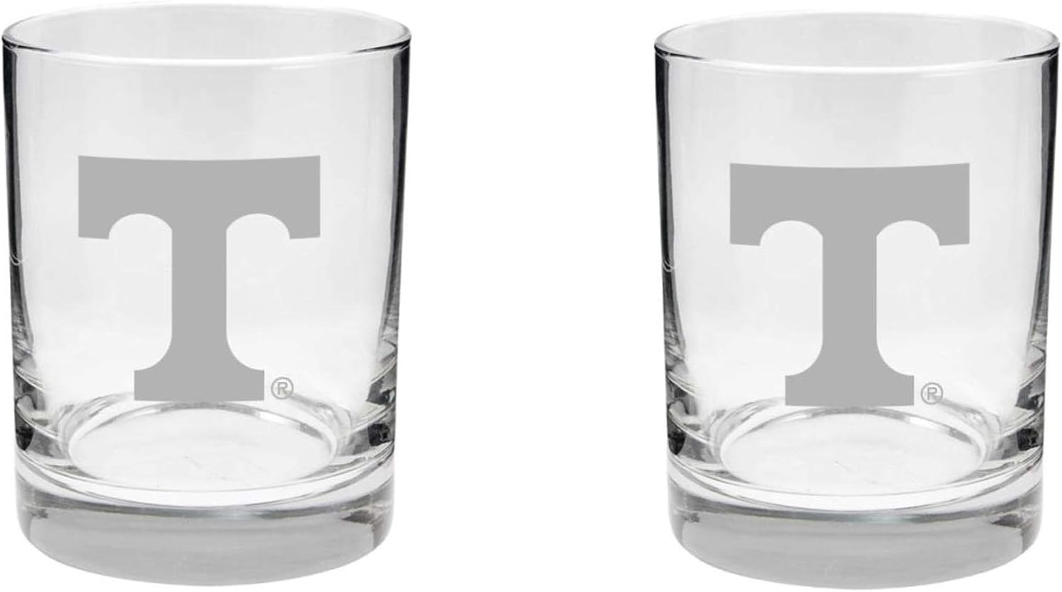 Tennessee Vols 2-Sided Etched Satin Finish Rock Glass Set