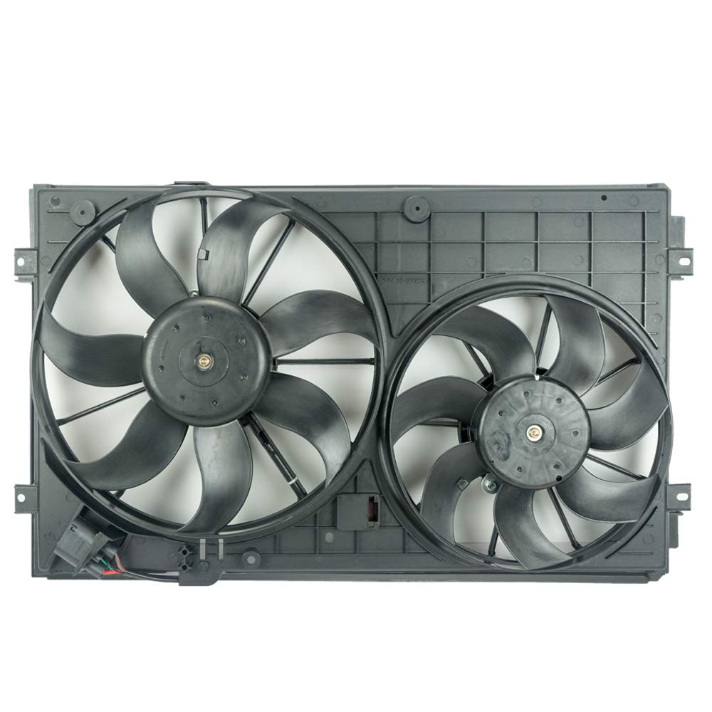 VW101 Replacement Dual Radiator & Condenser Cooling Fan Assembly