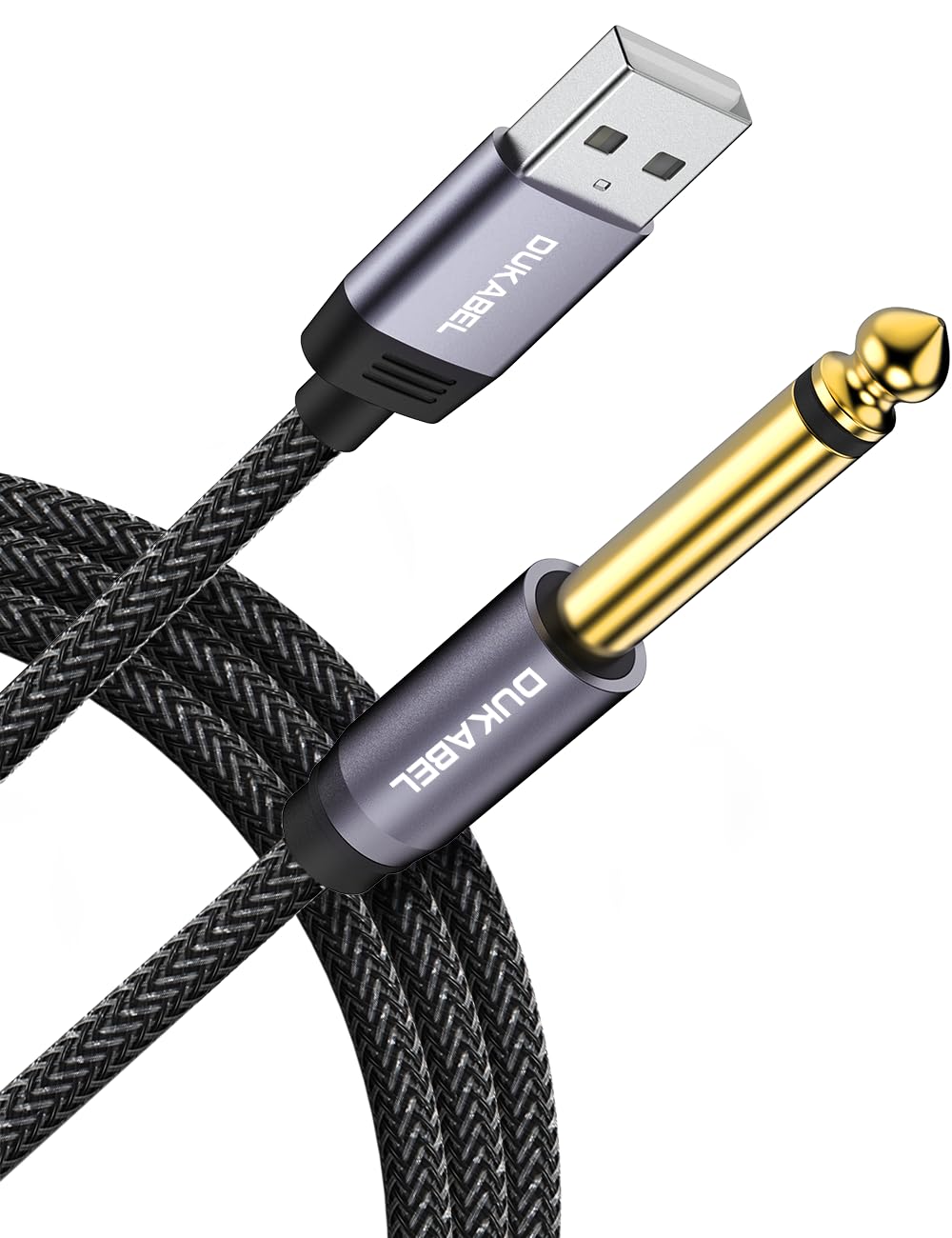 DUKABEL USB Guitar Cable: 8ft Cord for Professional Music Recording