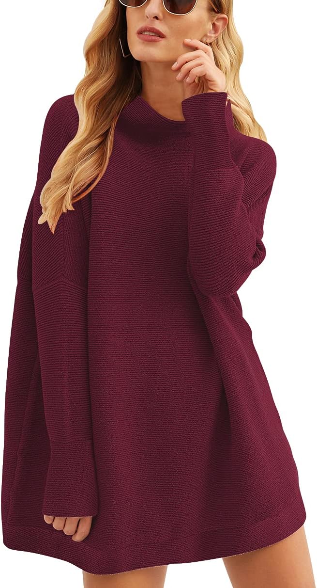 Oversized Casual Turtleneck Sweater for Women - Cozy Fall Style